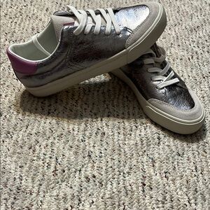 Louise etCie  Silver and Pink Women's Sneakers 8m